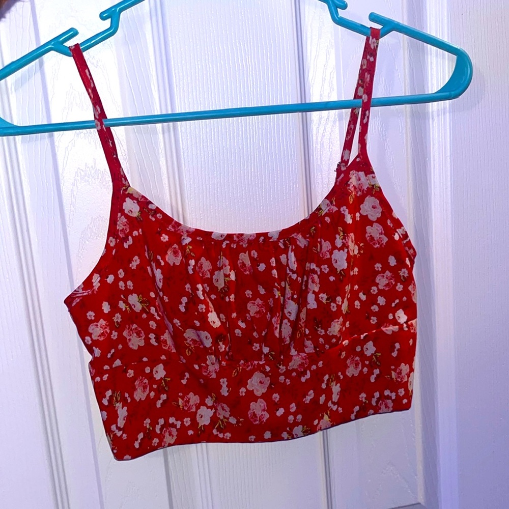Red cami top